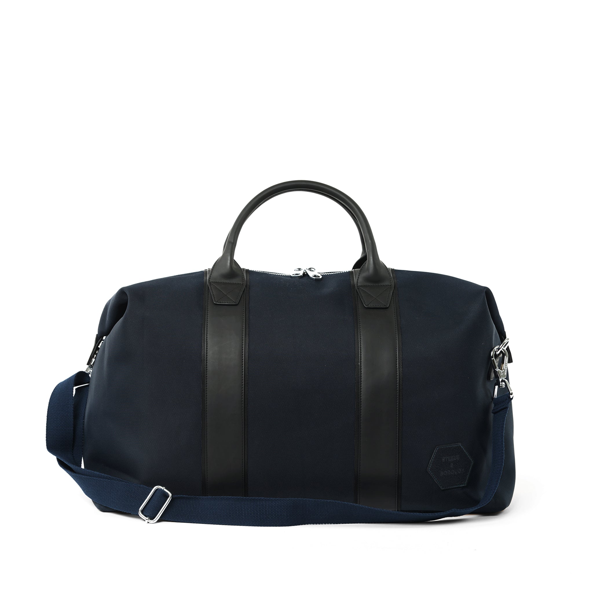 Mens-Travel-Bag-Dark-Blue-Front-White-Background