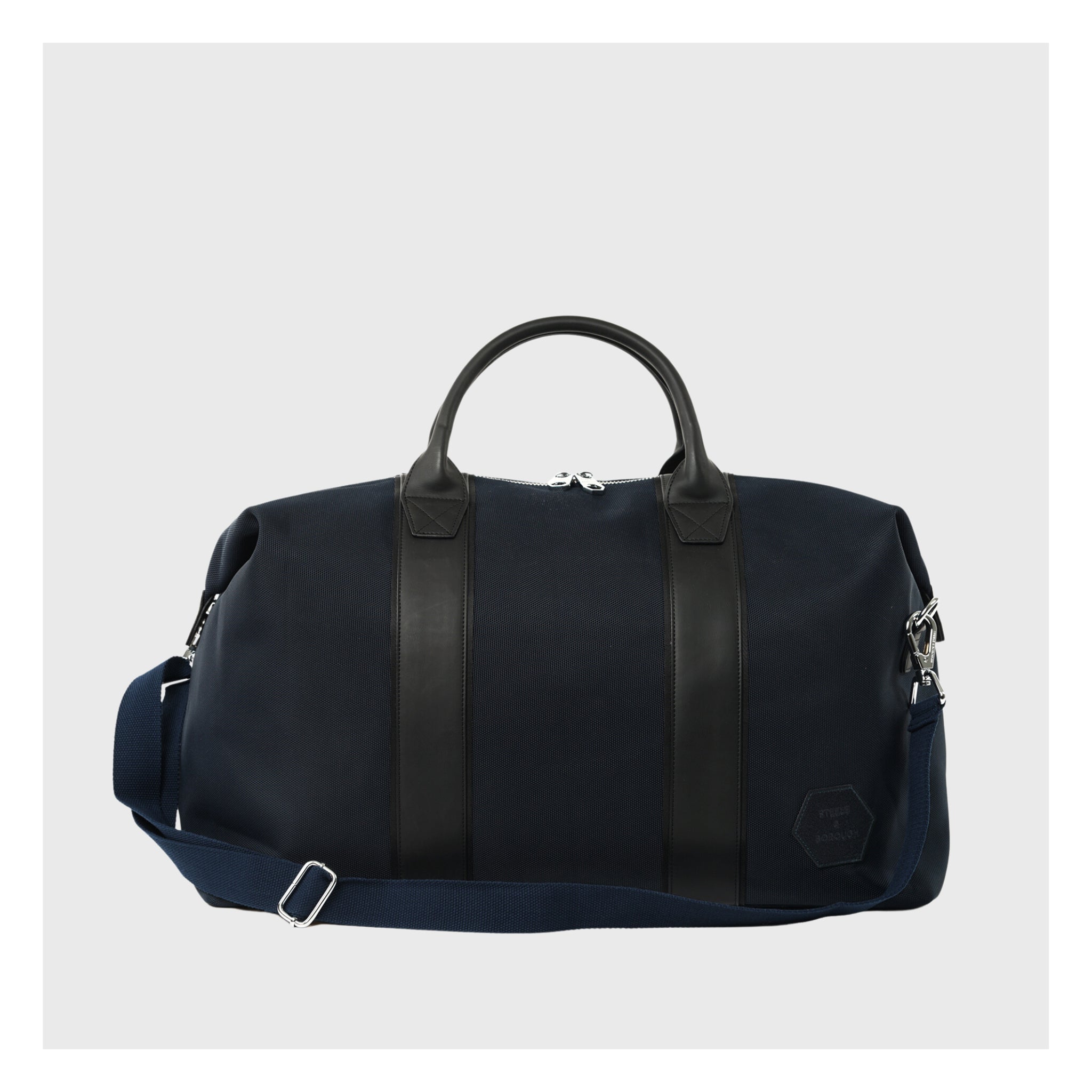 Mens-Travel-Bag-Dark-Blue-Frontal-View